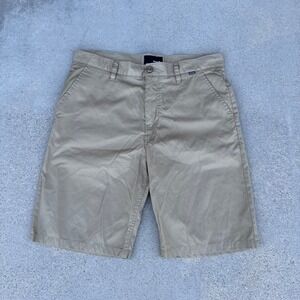 Hurley Mens Size 34 Chino Tan Athletic Casual Dress Shorts Flat Front